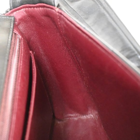 Auth CHANEL CC Logo madomoazeru Shoulder Bag Leather Black GHW Vintage - Picture 3 of 16